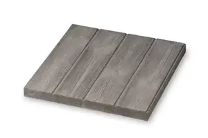 Dalle terrasse béton effet bois gris 40 x 40 cm épaisseur 3,5 cm