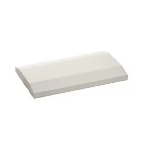 Chaperon de mur 2 pentes en béton coloris blanc L.500 x l.300 x ép.32 mm