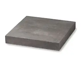 Chapeau de pilier plat marbre gris 40 x 40 cm