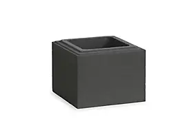 Elément de pilier 22.5 x 22.5 cm gris foncé