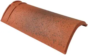Faîtière à pureau variable double emboîtement, rouge jaspe, Ep. 73 mm
