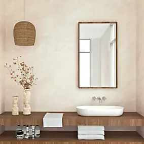 Faïence murale beige effet marbre brillant L.90 x l.30 cm x ép.10,5 mm, Balmoral