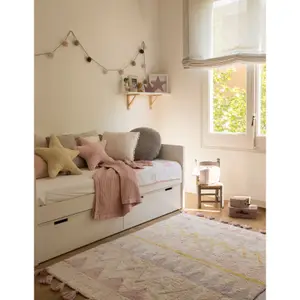 Tapis lavable azteca naturel vintage nude (120 x 160 cm)