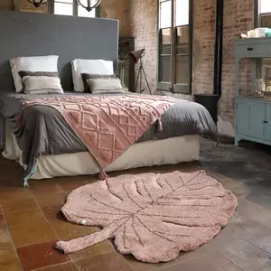 Tapis lavable Monstera Vintage Nude (180 x 120 cm)