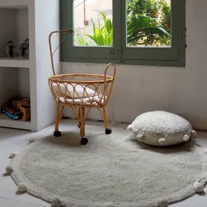Tapis lavable Bubbly olive (120 cm)