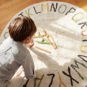 Tapis de jeu lavable ABC couleur et lettres