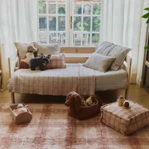 Tapis lavable Tartan Rose (90 x 120 cm)