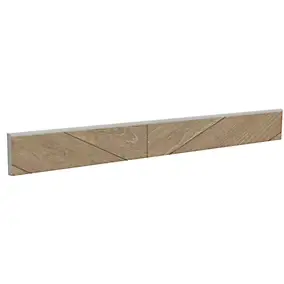 5 plinthes carrelage effet bois motif chevron mat L60 x l.7,5 cm x ép.9 mm, Baku