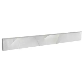 5 plinthes carrelage effet marbre blanc/gris brillant L.60 x l.7,5 cm x ép.9 mm, Harvey