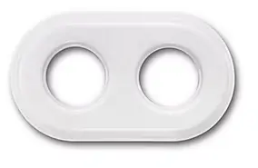 Plaque de finition Fontini Garby double Porcelaine blanche