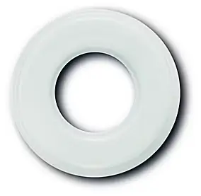 Plaque de finition Fontini Garby simple Porcelaine blanche