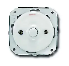 Bouton poussoir Fontini Garby Porcelaine blanche