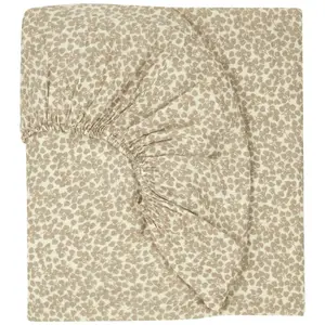 Drap housse bébé en gaze de coton (70 x 140 cm) Light Green Yumiko