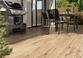 Carrelage sol extérieur aspect bois Toran 23 x 120 cm