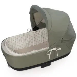 Housse de nacelle avec tiges + Drap-housse pour nacelle Botton Fleurs