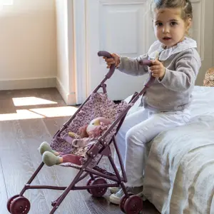 Poussette pour poupée Cherry Fleurs