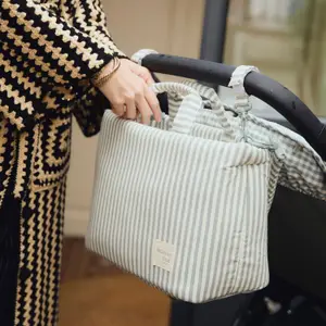 Sac à langer Praliné Rayures Matcha