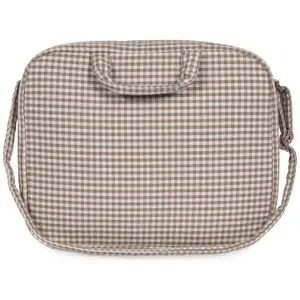 Valise de maternité Praliné Vichy Moka