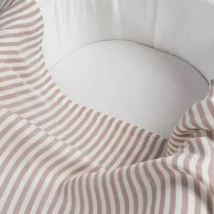 Lange Praliné Rayures Moka (120x120 cm)