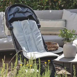 Assise pour poussette Little Bloom Vichy Gris