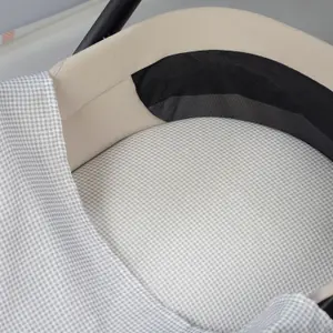 Drap housse pour nacelle et Lange Little Bloom Vichy Gris
