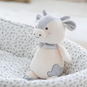 Peluche Vache Little Bloom Gris (24 cm)