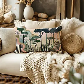 Housse de coussin paysage japonnais l.30 x L.50cm