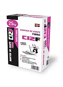 Mortier de Chape Fibré poudre grise 25kg intérieur et extérieur