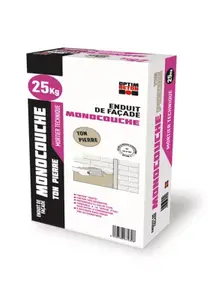 Enduit de façade monocouche ton blanc - sac de 25 kg
