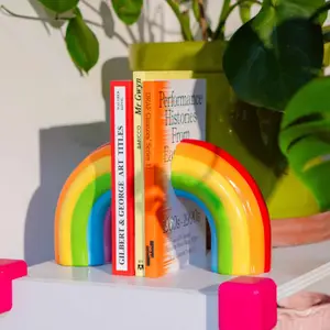 Serre-livres arc-en-ciel