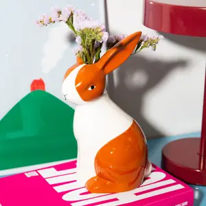 Vase forêt lapin