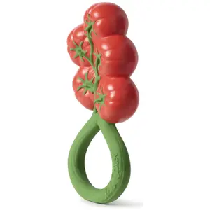 Hochet et anneau de dentition bébé 2 en 1 tomate