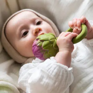 Hochet et anneau de dentition bébé 2 en 1 artichaut