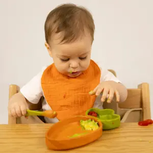 Set repas bébé assiette et cuillère Cathy la carotte