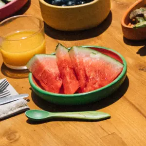 Set repas bébé assiette et cuillère Wally la pastèque