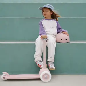 Trottinette ECO Faded Pink avec panier Pin &amp; Ride