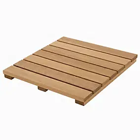 Dalle de terrasse bois exotique L.50 x l.50 x Ep. 2,4 cm Kapur