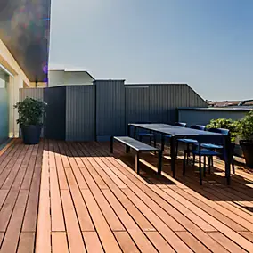 Lame de terrasse bois exotique L.240 x l.14,5 cm Ep.2,1cm Kapur