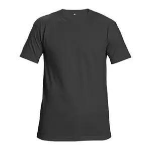 T-shirt unisexe basique noir taille M 100 % coton manches courtes