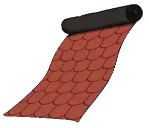Rouleau bitumé imitation tuile