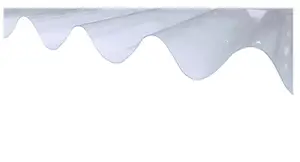 Plaque polycarbonate ondulée Largeur : 95 cm. Épaisseur : 0,08 cm. Couverture par pack : 1,59 m².