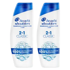 HEAD & SHOULDERS Shampooing antipelliculaire + soin 2 en 1 classic 2x300ml