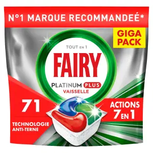 FAIRY Platinum Plus Tablettes lave-vaisselle 71 lavages 900g