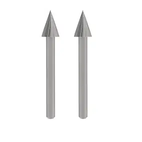 2 fraises haute vitesse bout pointu Dremel 6.4 mm