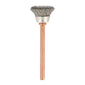 2 brosses en acier Dremel inoxydable 13 mm