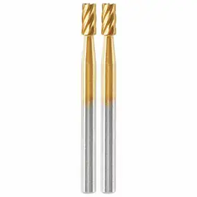 2 fraises à graver acier rapide revêtu de nitrure de titane Dremel Max 194