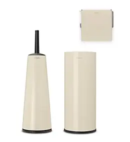 Accessoire WC avec dérouleur + rangement + brosse WC et pot, beige, Brabantia Renew vendu par 3 pièces