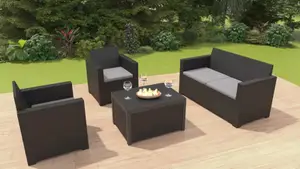 Salon de jardin bas "Merano" graphite