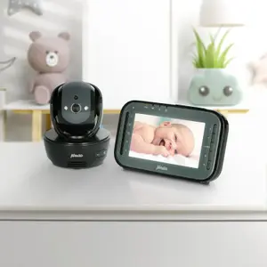 Babyphone avec caméra et écran couleur 4,3 pouces Noir