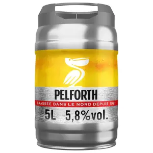 PELFORTH Bière blonde du Nord 5,8% fût pression 5l